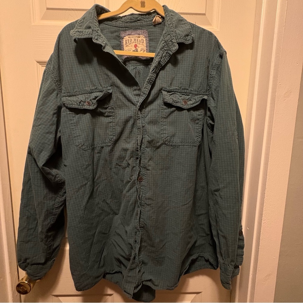 RedHead Flannel Shirt Mens XL Plaid‎ Button Up Long Sleeve Outdoor Hunting